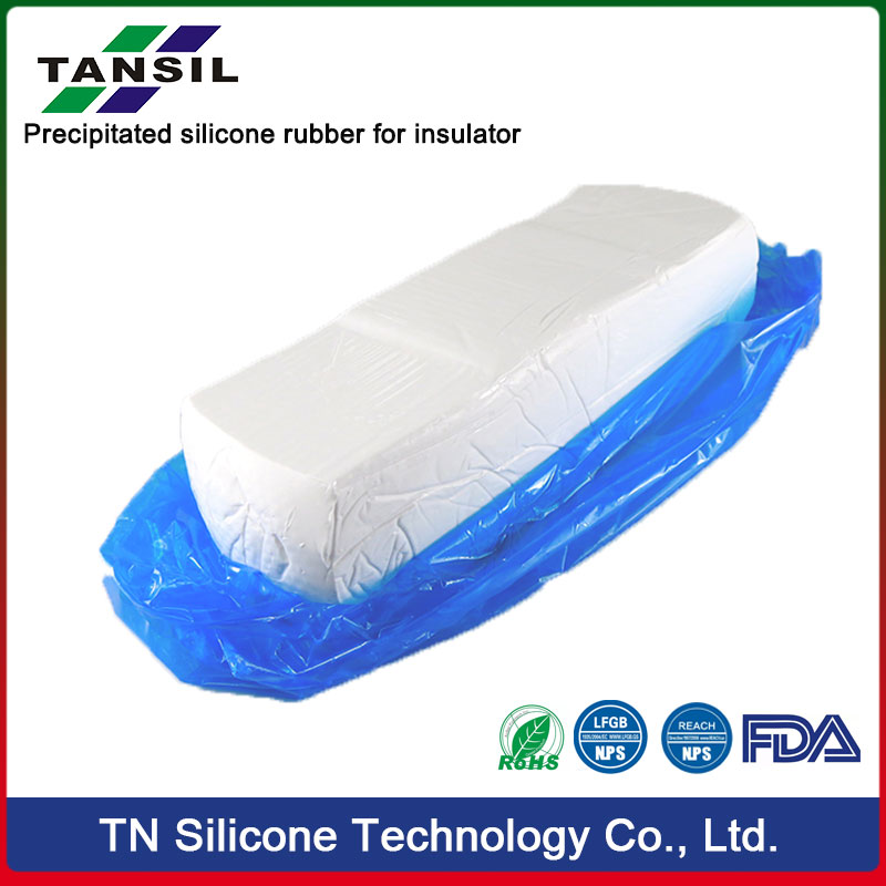 Precipitated silicone rubber for insulator