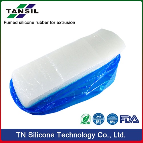 Fumed silicone rubber for extrusion