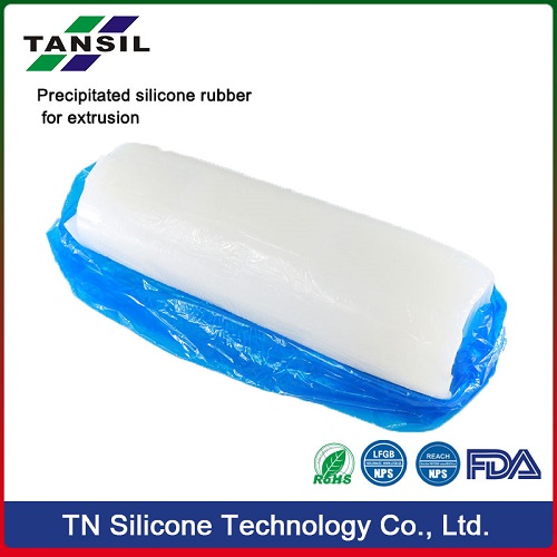 Precipitated silicone rubber for extrusion