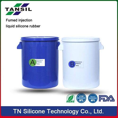 Fumed injection liquid silicone rubber