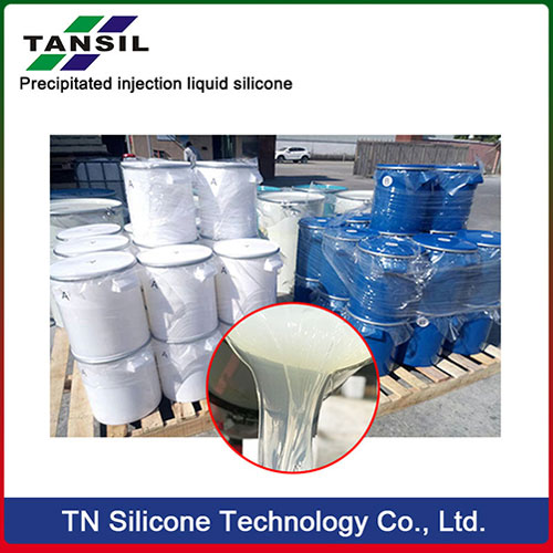 Precipitated injection liquid silicone rubber